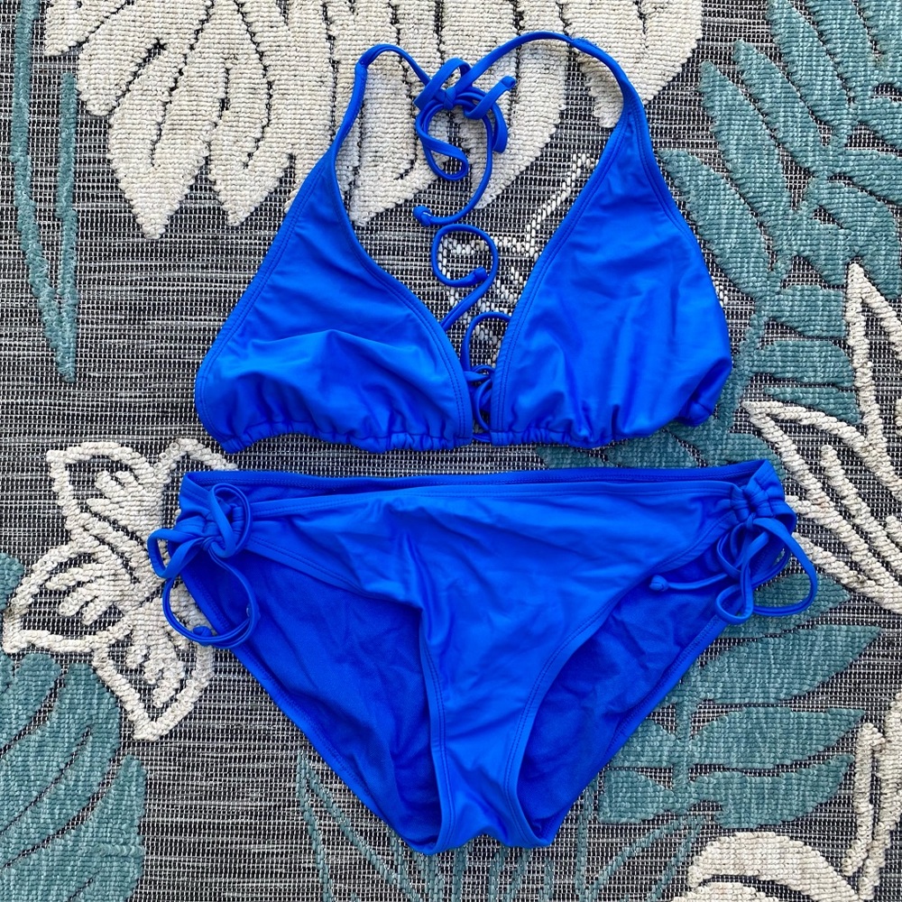BUNDLE! Ocean Pacific && Joe Boxer Royal Blue Bikini set XL - Picture 12 of 16